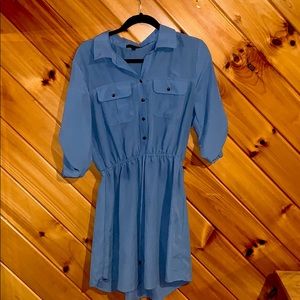 Mid length, half sleeve, Blue dress